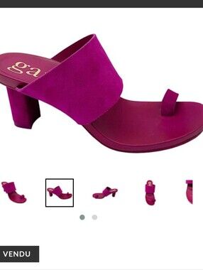 Pedro Garcia Fuchsia Suede Heeled Mule